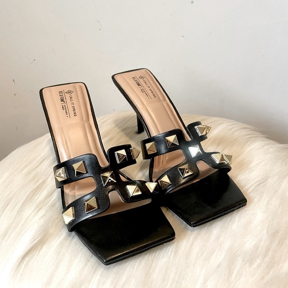 Call It Spring Shoes - Call It Spring Vegan Rockstud Mini Heels